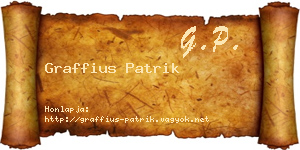 Graffius Patrik névjegykártya